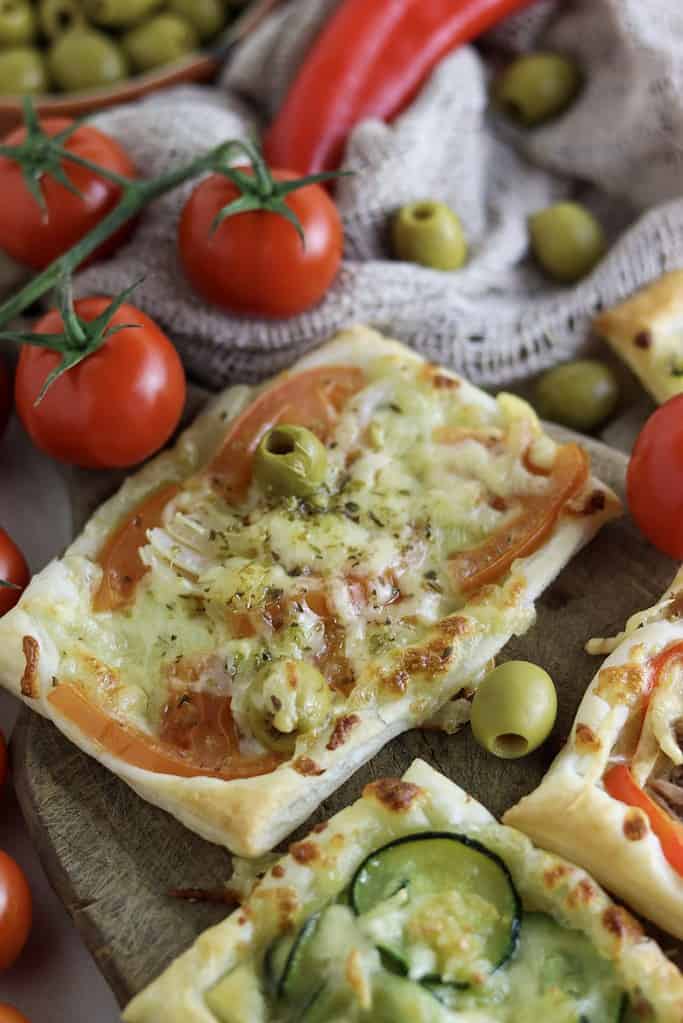 pizza with puff pastry