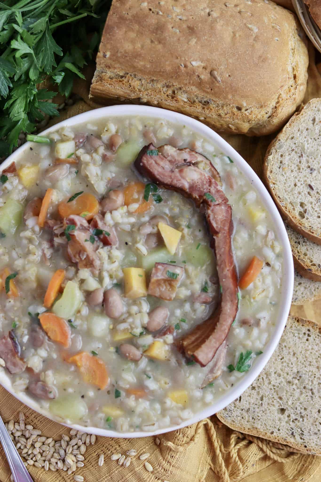 ricet - hearty, rustic slovenian barley soup