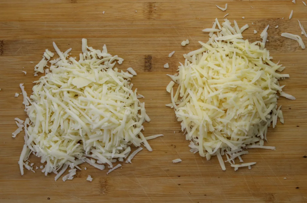step 9: shredding the cheese for pizza
