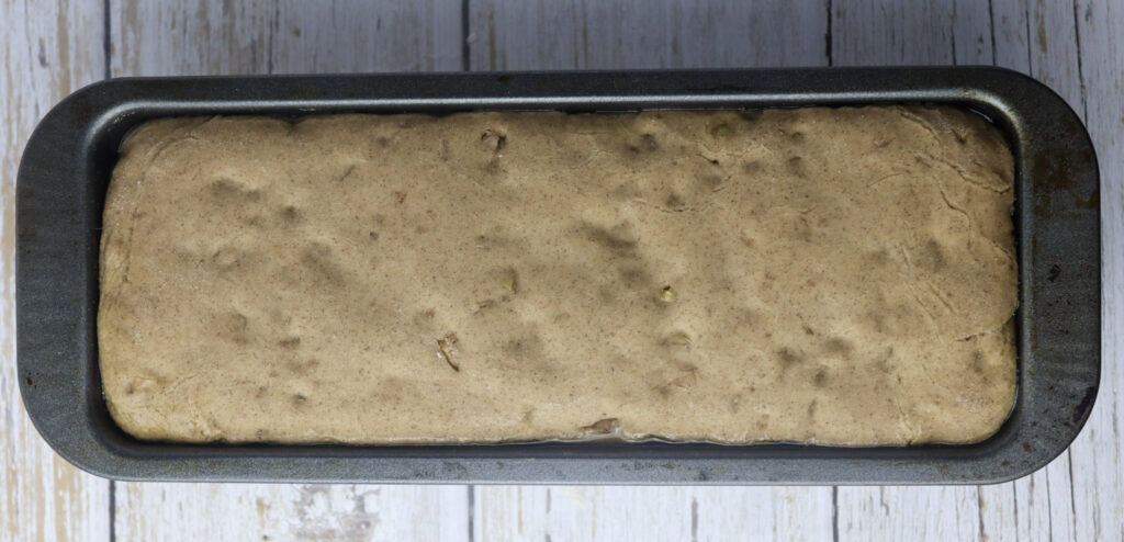 buckwheat flour bread with walnuts before baking 