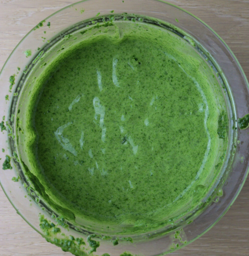 image of wild spinach and potato mixture